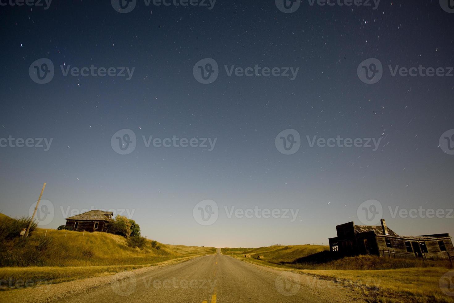 Night Shot Abandoned house photo