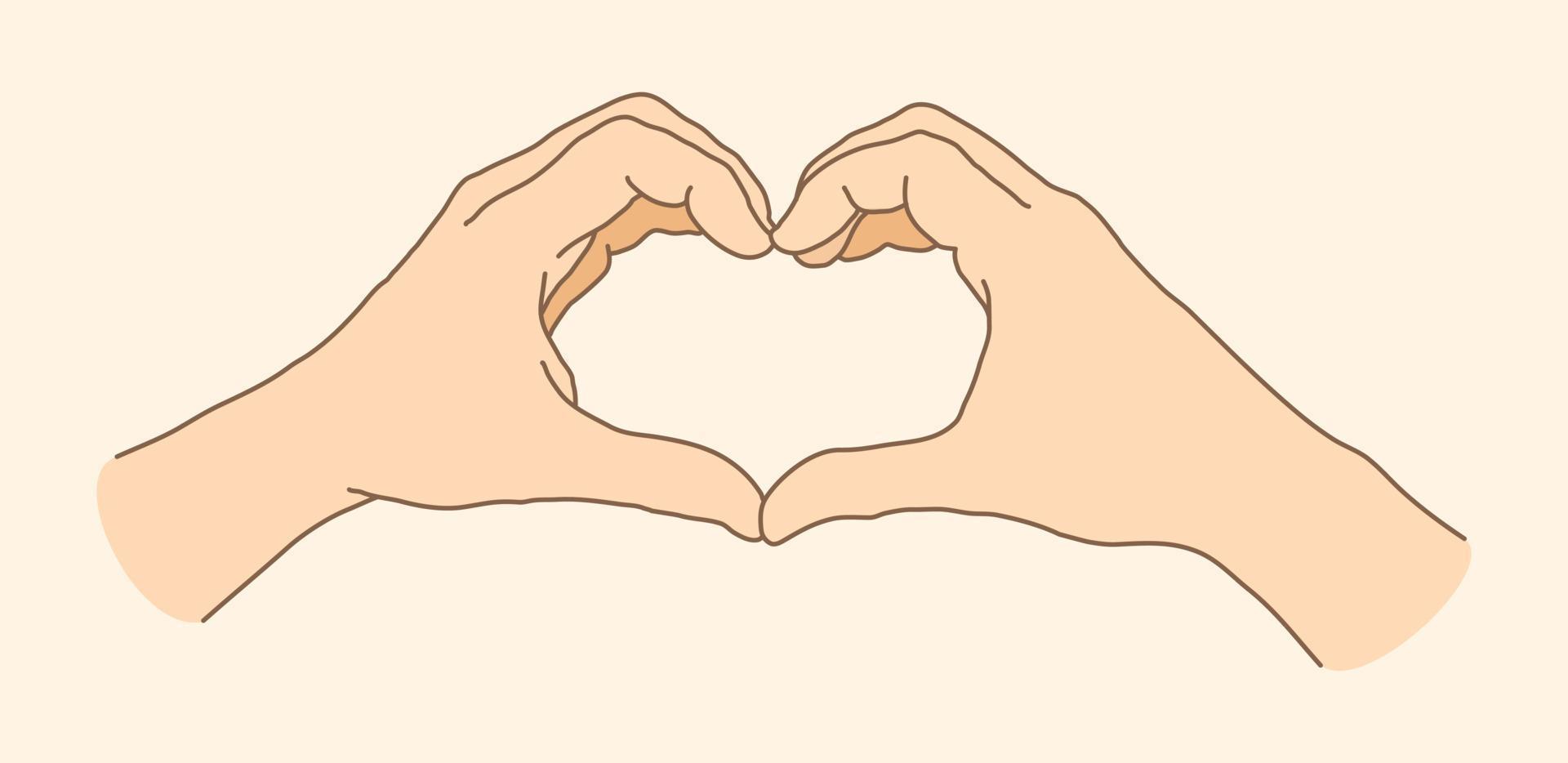 Love hand gesture vector