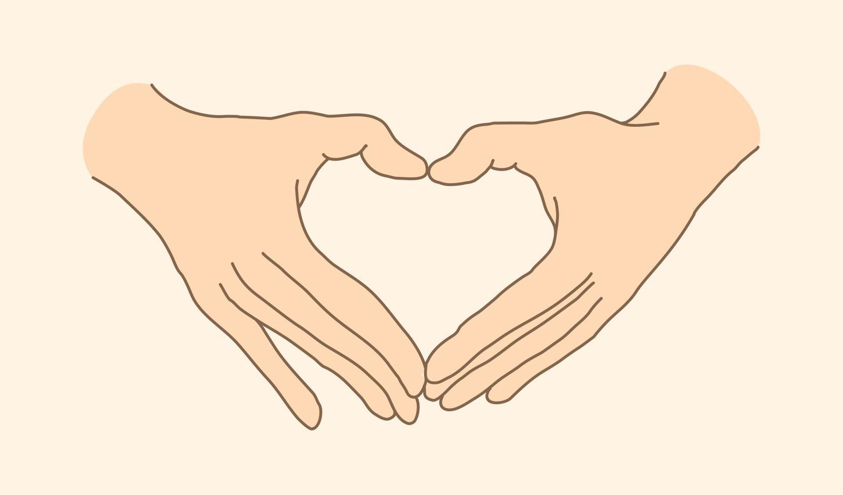 gesto de la mano de amor vector