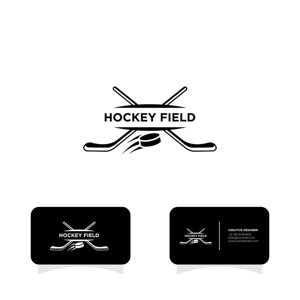 Hockey ice team logo icon design vector