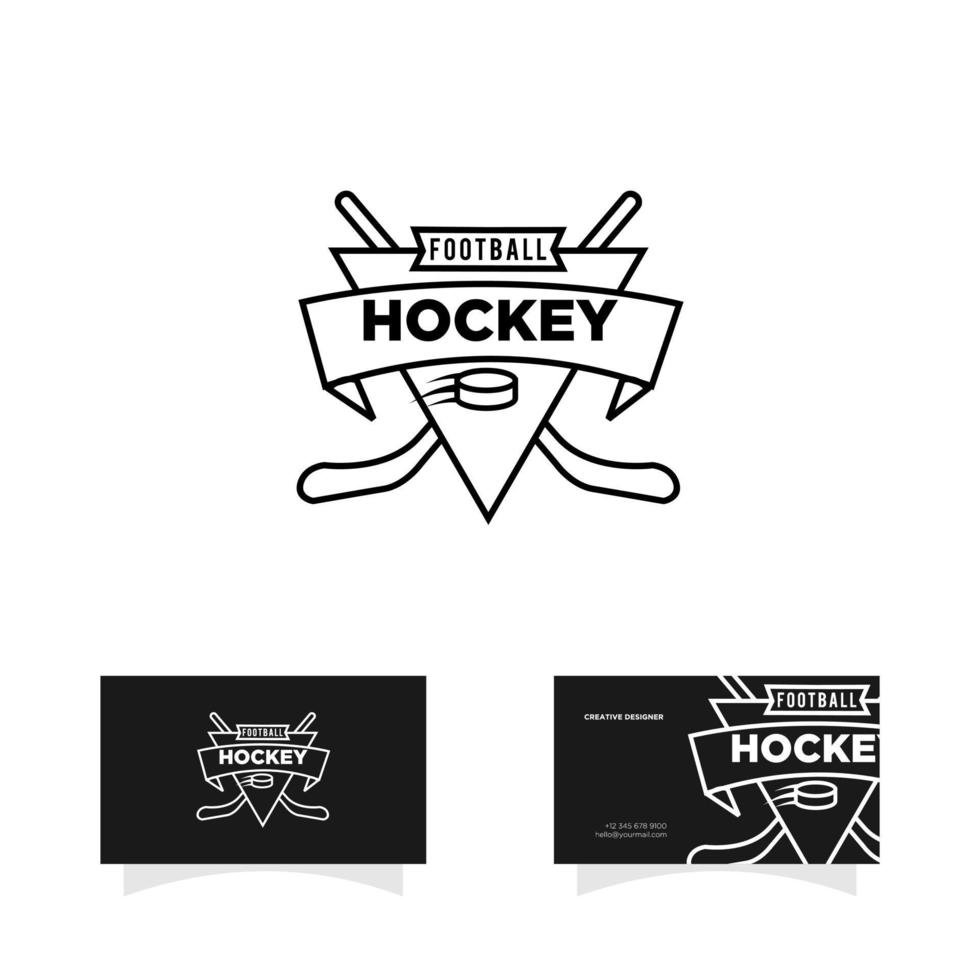 Hockey ice team logo icon design vector