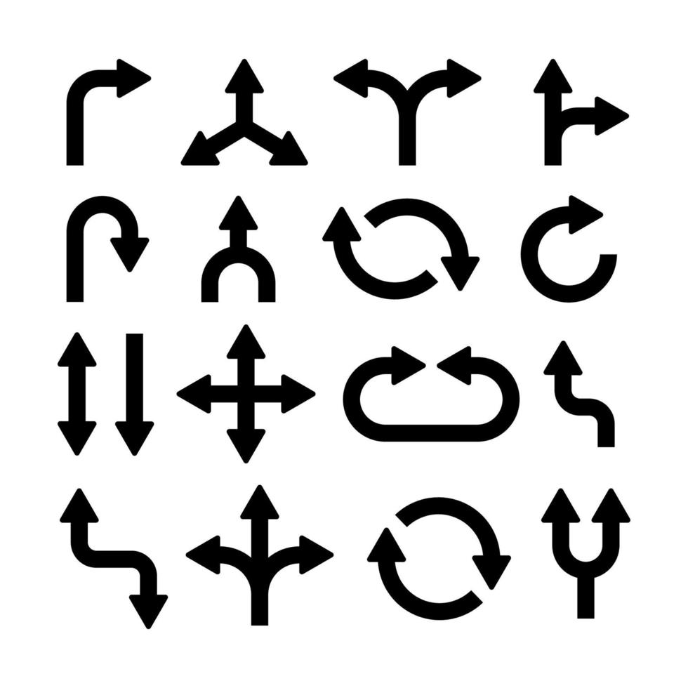 colección de diseño de vectores de signos de flecha