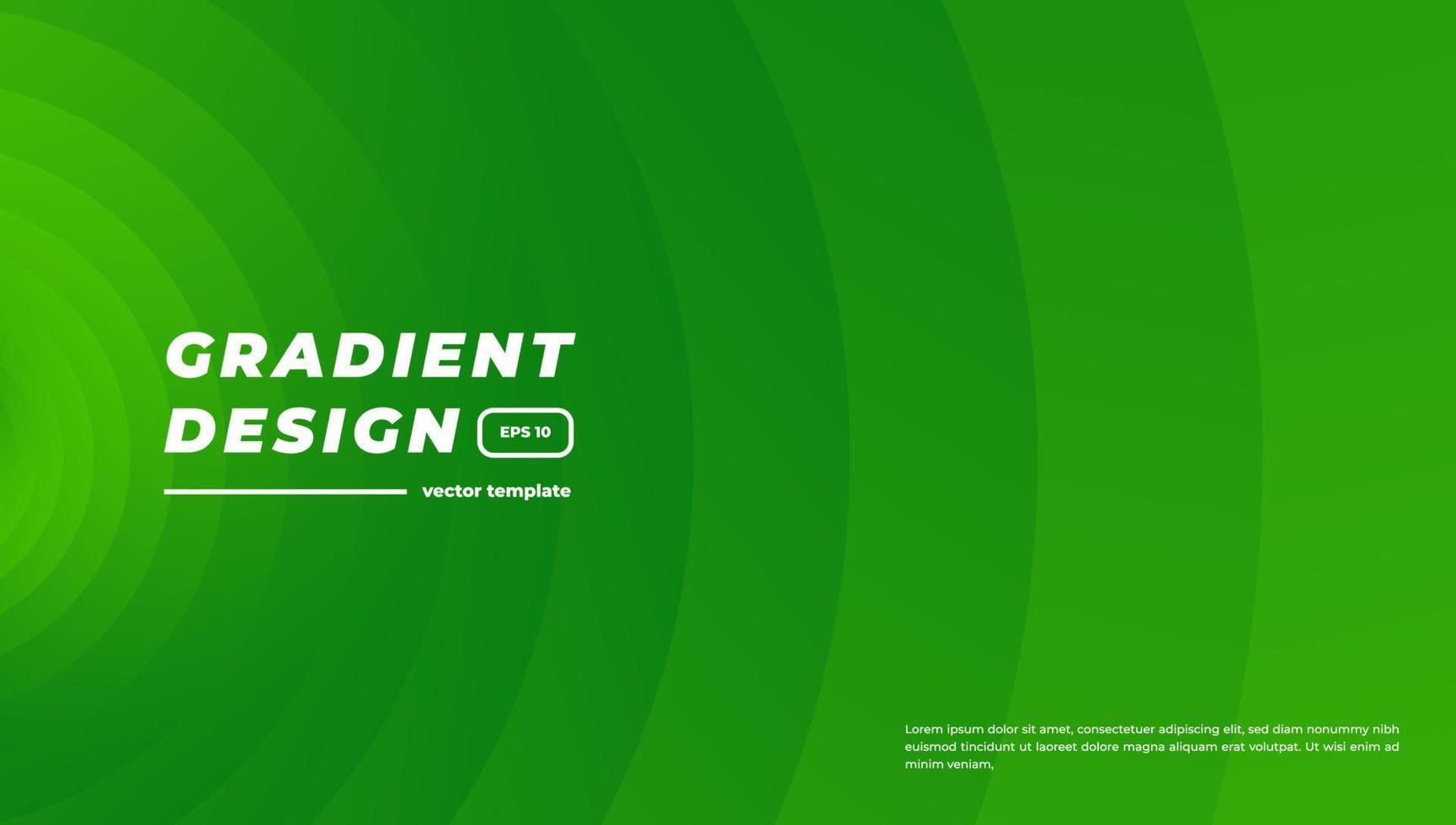 Green gradient background. Circle gradient shapes. Vector illustration