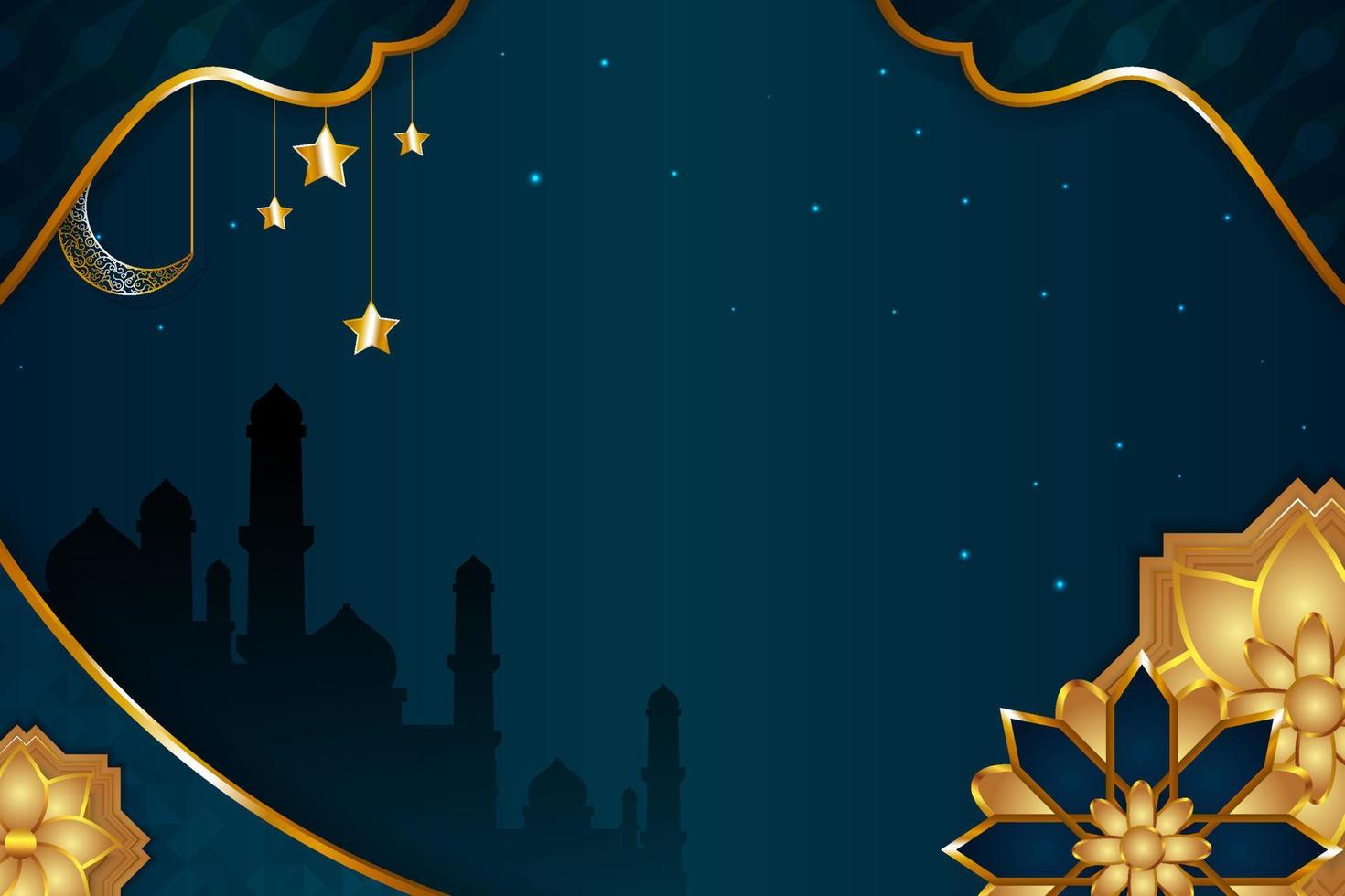 Ramadan Kareem Islamic Background with Element vector