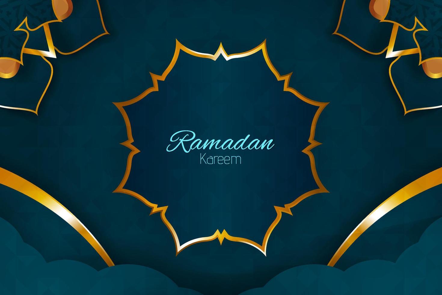 Ramadan Kareem Islamic Background with Element vector