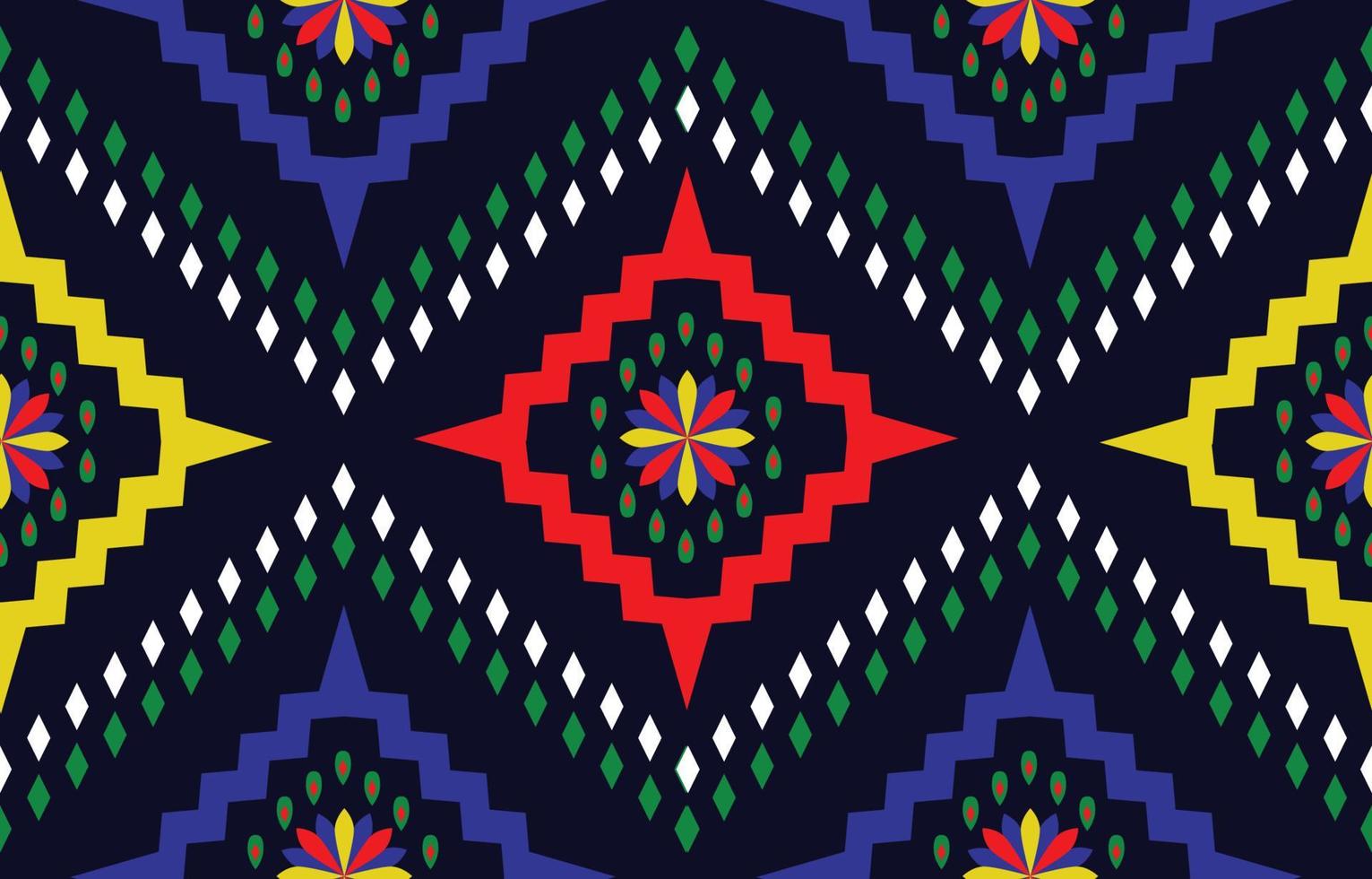 ethnic abstract beautiful art. Ikat seamless pattern in tribal, folk embroidery, Mexican style. Aztec geometric art ornament print. Design for carpet, wallpaper, clothing, wrapping, fabric. vector
