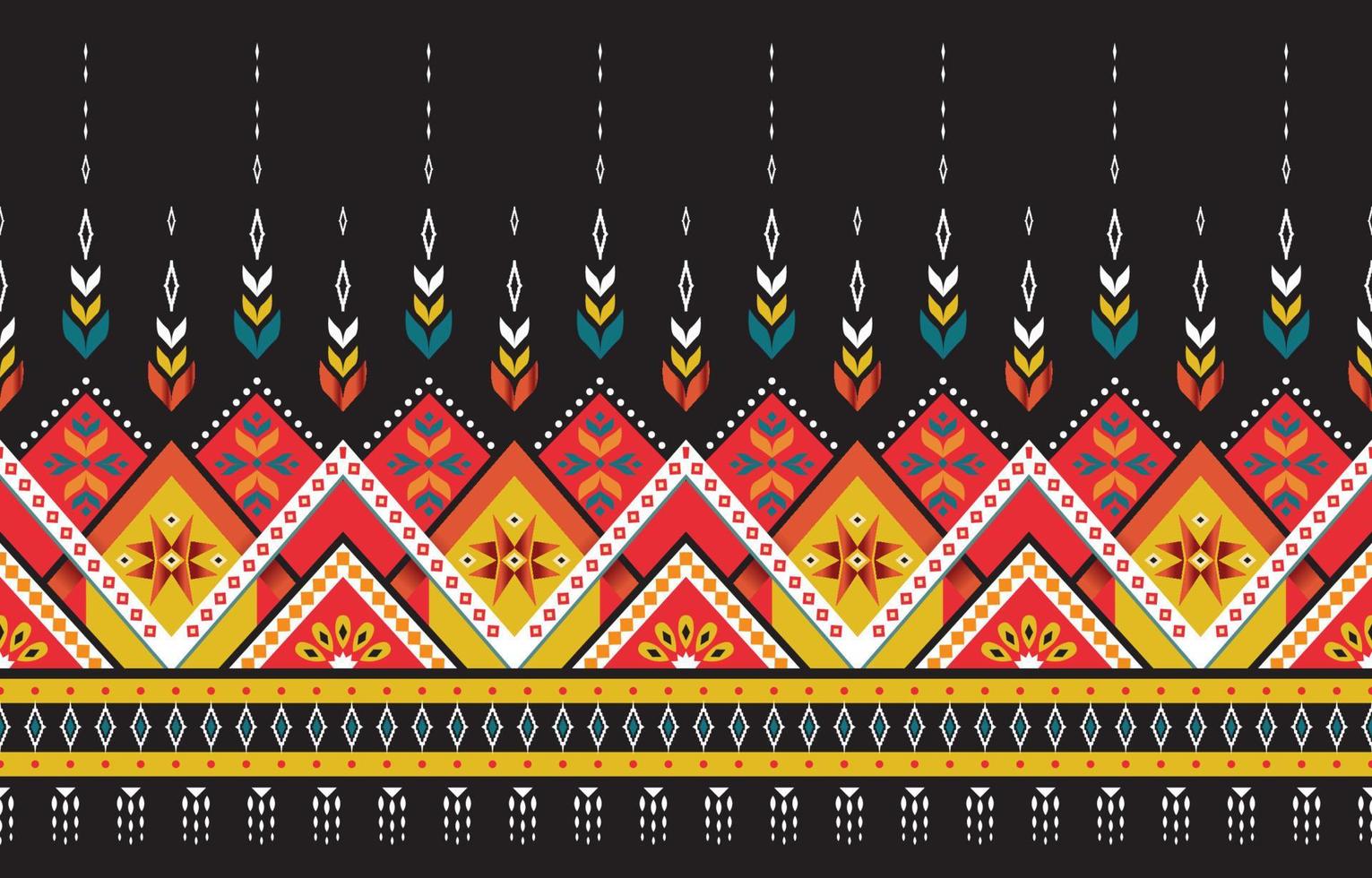 ethnic abstract beautiful art. Ikat seamless pattern in tribal, folk embroidery, Mexican style. Aztec geometric art ornament print. Design for carpet, wallpaper, clothing, wrapping, fabric. vector