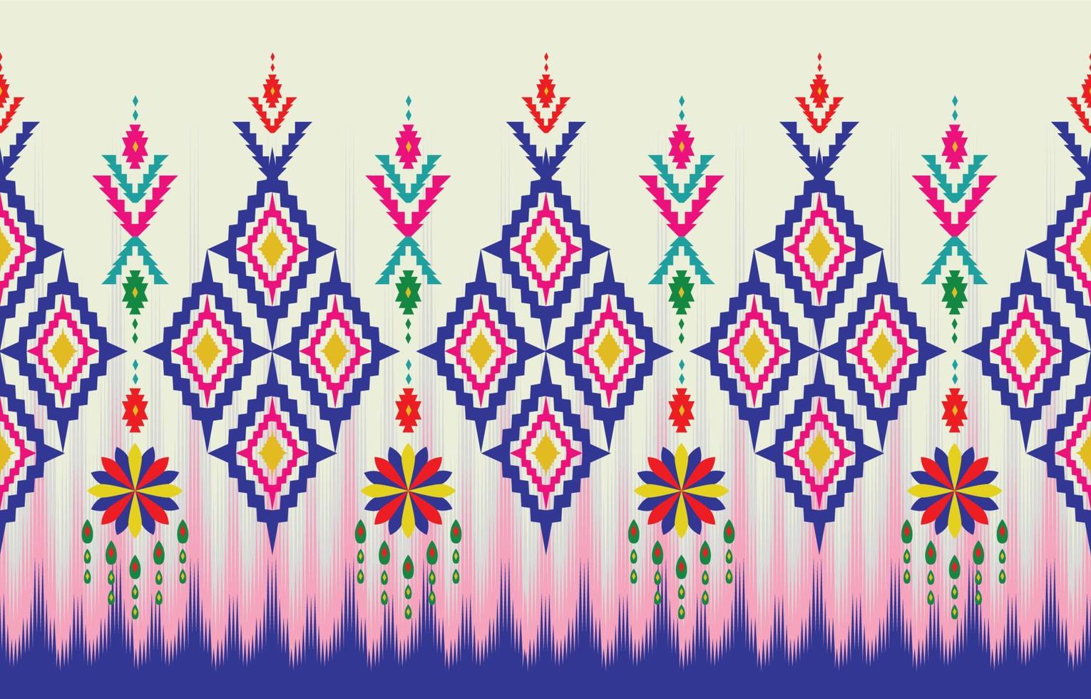 ethnic abstract beautiful art. Ikat seamless pattern in tribal, folk embroidery, Mexican style. Aztec geometric art ornament print. Design for carpet, wallpaper, clothing, wrapping, fabric. vector