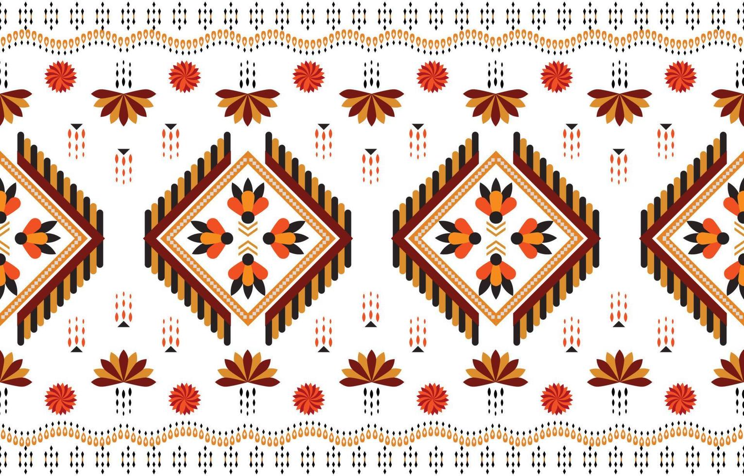 ethnic abstract beautiful art. Ikat seamless pattern in tribal, folk embroidery, Mexican style. Aztec geometric art ornament print. Design for carpet, wallpaper, clothing, wrapping, fabric. vector