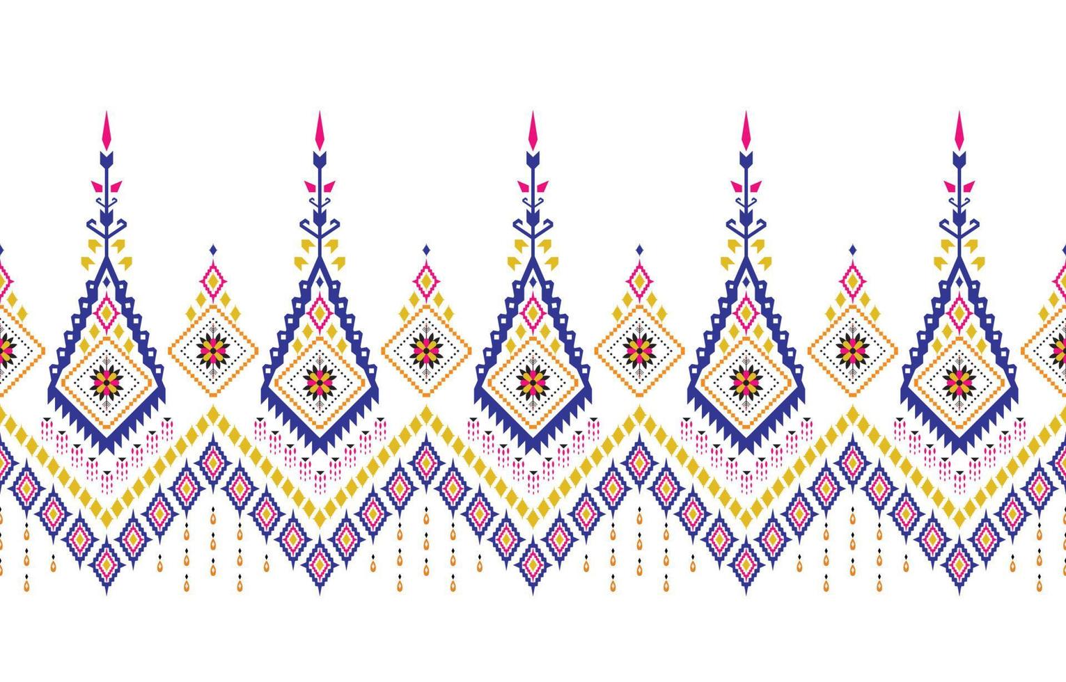 ethnic abstract beautiful art. Ikat seamless pattern in tribal, folk embroidery, Mexican style. Aztec geometric art ornament print. Design for carpet, wallpaper, clothing, wrapping, fabric. vector