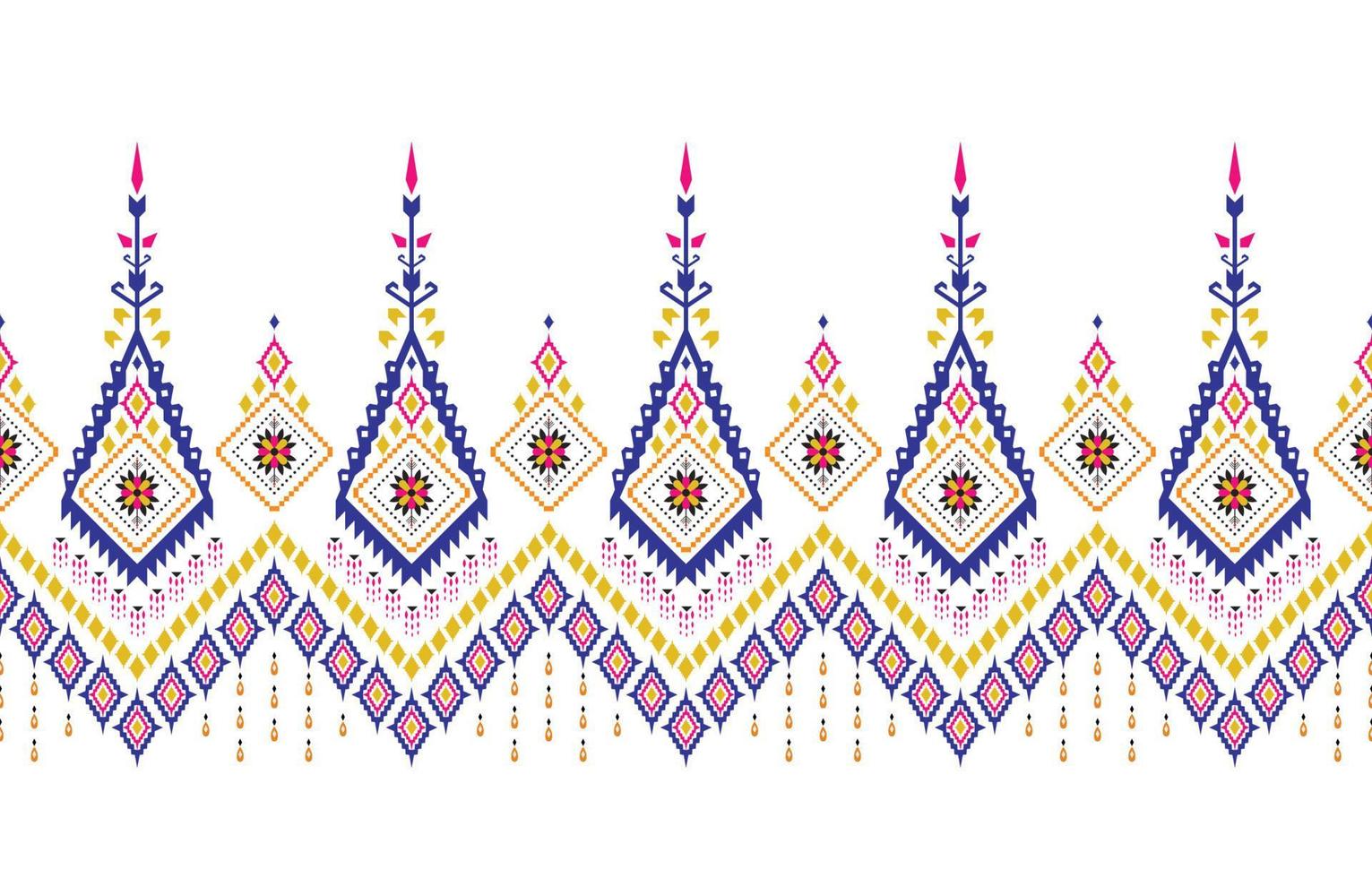 ethnic abstract beautiful art. Ikat seamless pattern in tribal, folk embroidery, Mexican style. Aztec geometric art ornament print. Design for carpet, wallpaper, clothing, wrapping, fabric. vector