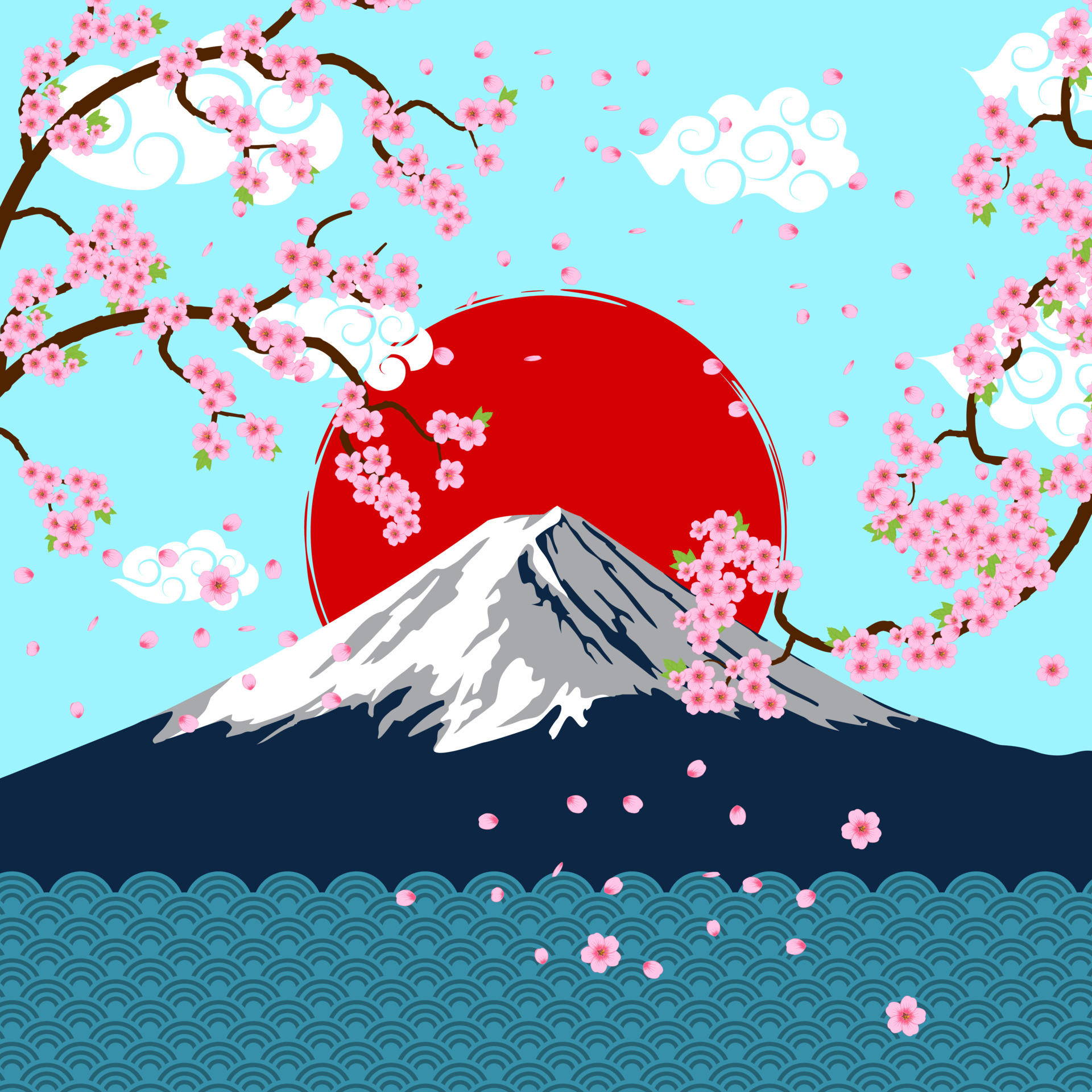 Japanese Prints Cherry Blossom