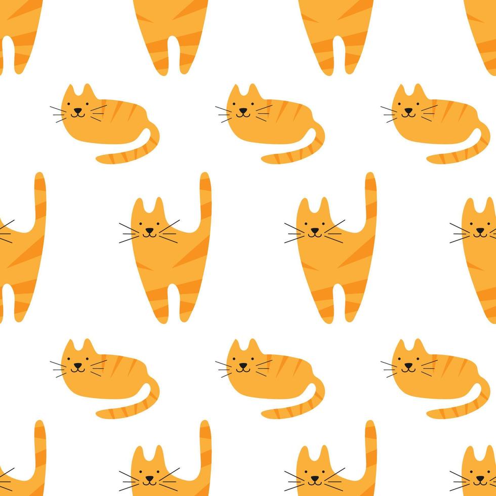 patrones sin fisuras con gatos lindos vector