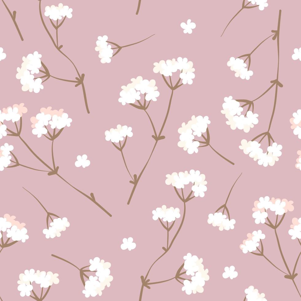 Romantic seamless floral pattern retro style vector