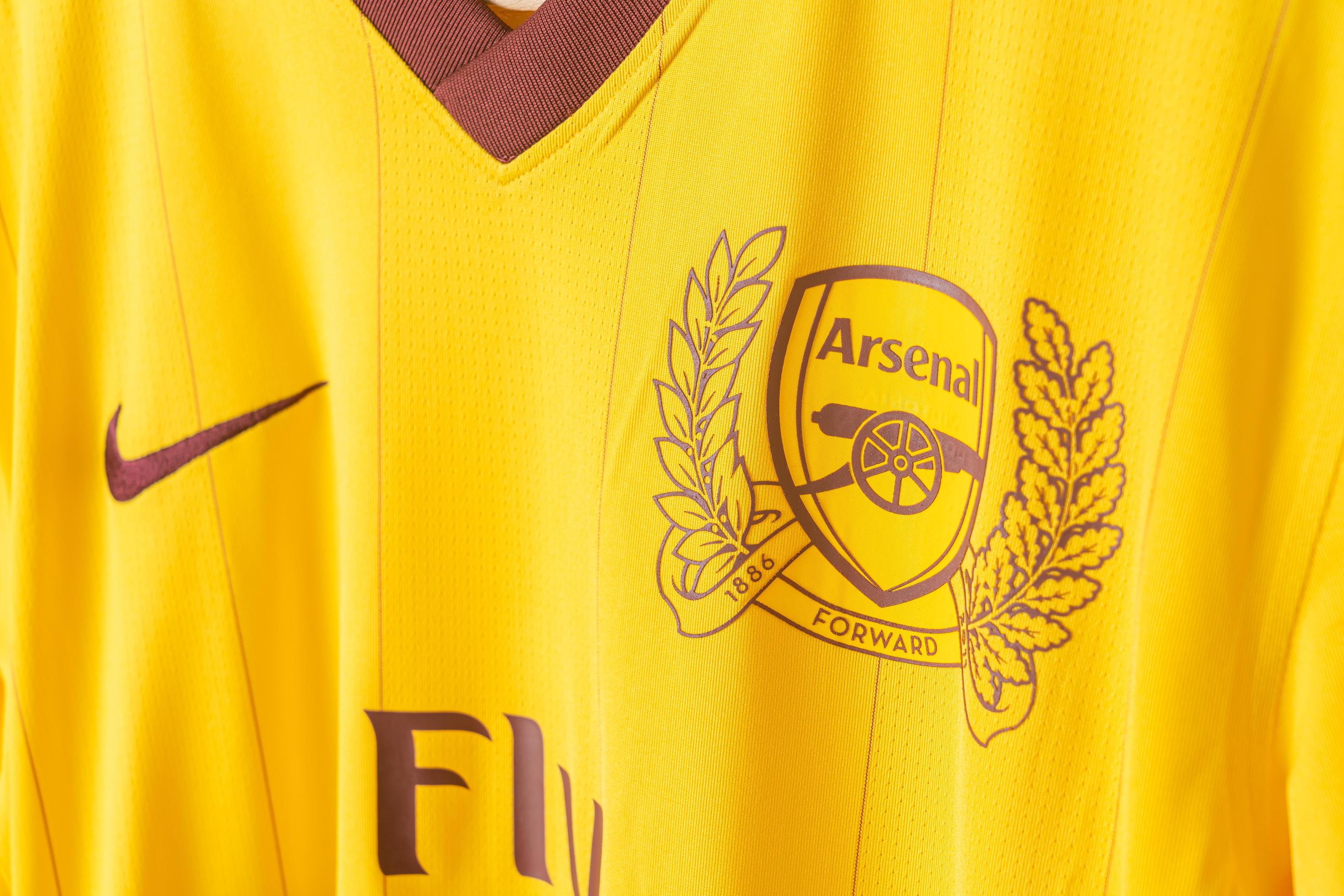 Bangkok, Thailand - Jan 18, 2022 - Arsenal retro shirt third jersey season  2019-2020 6873230 Stock Photo at Vecteezy