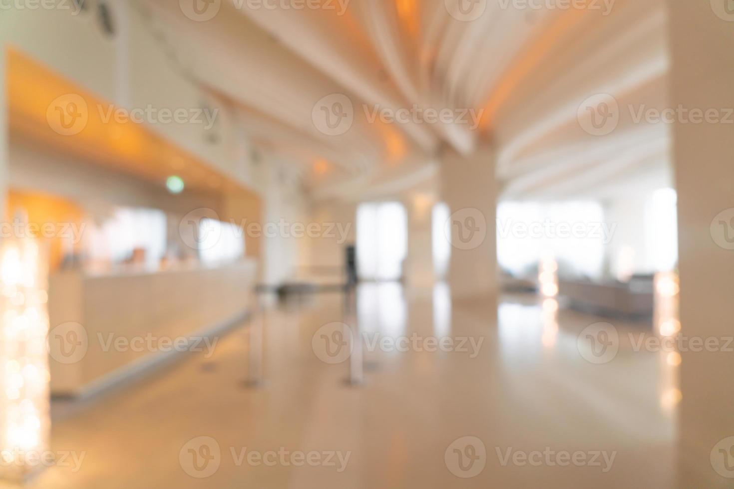 abstract blur hotel lobby and reception for background photo