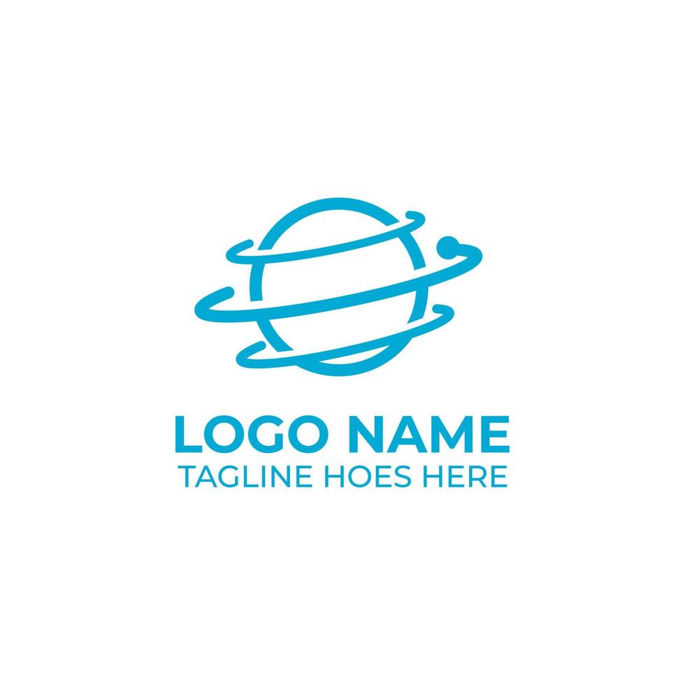 logo template with blue orbital shape 5907519 Vector Art at Vecteezy