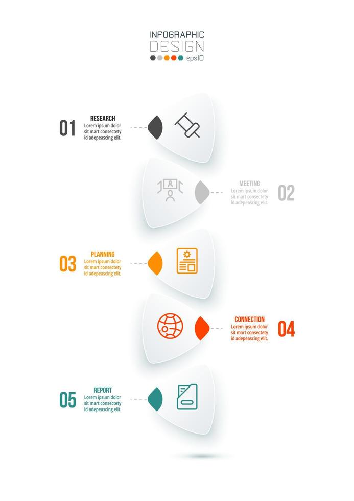 Infographic template business concept  with diagram. vector