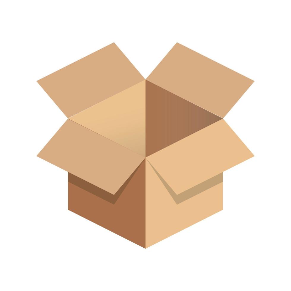 cardboard boxdelivery open vector