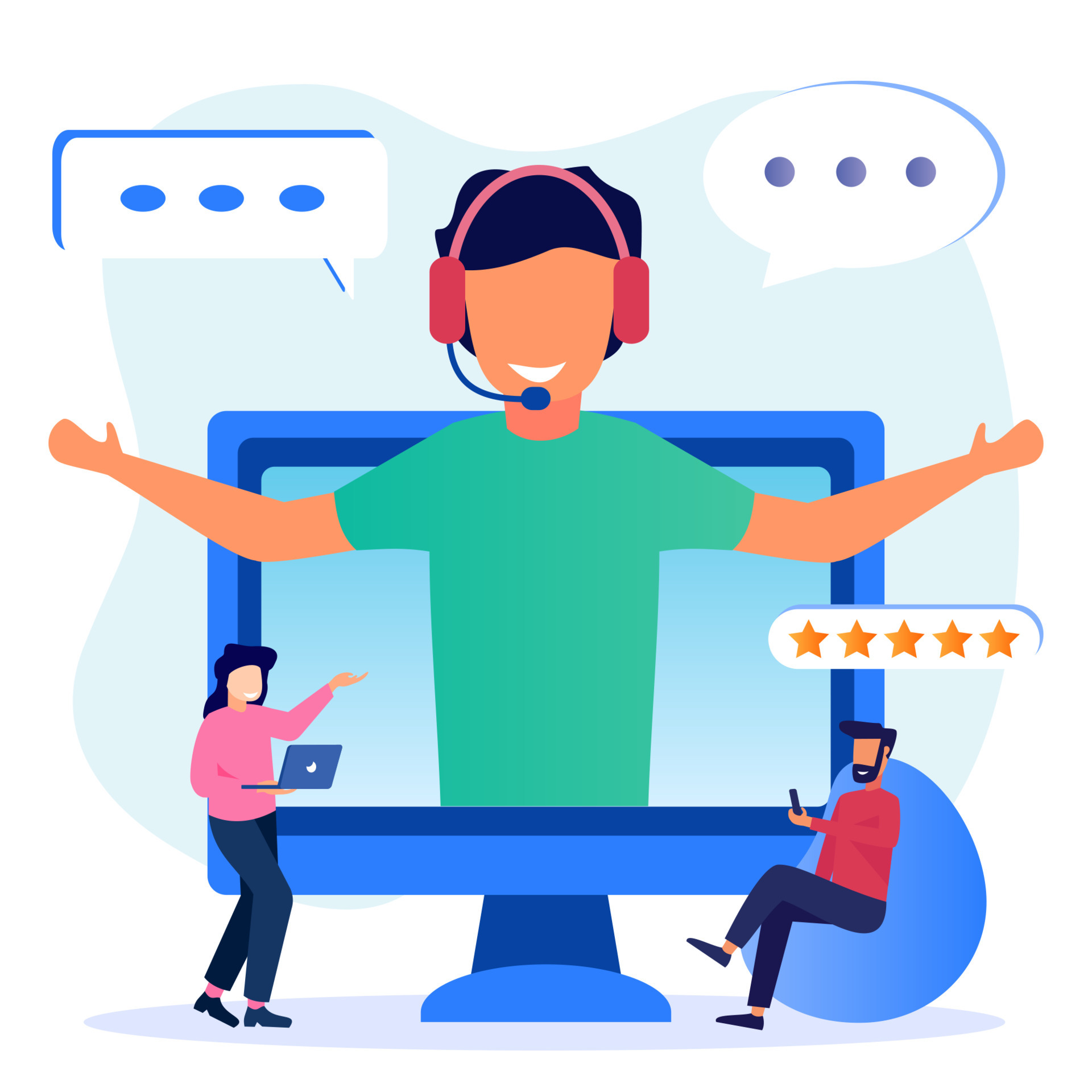 Illustration vector graphic cartoon character of customer support 5907661 Vector Art at Vecteezy Illustration vector graphic cartoon character of customer support 5907661 Vector Art at Vecteezy