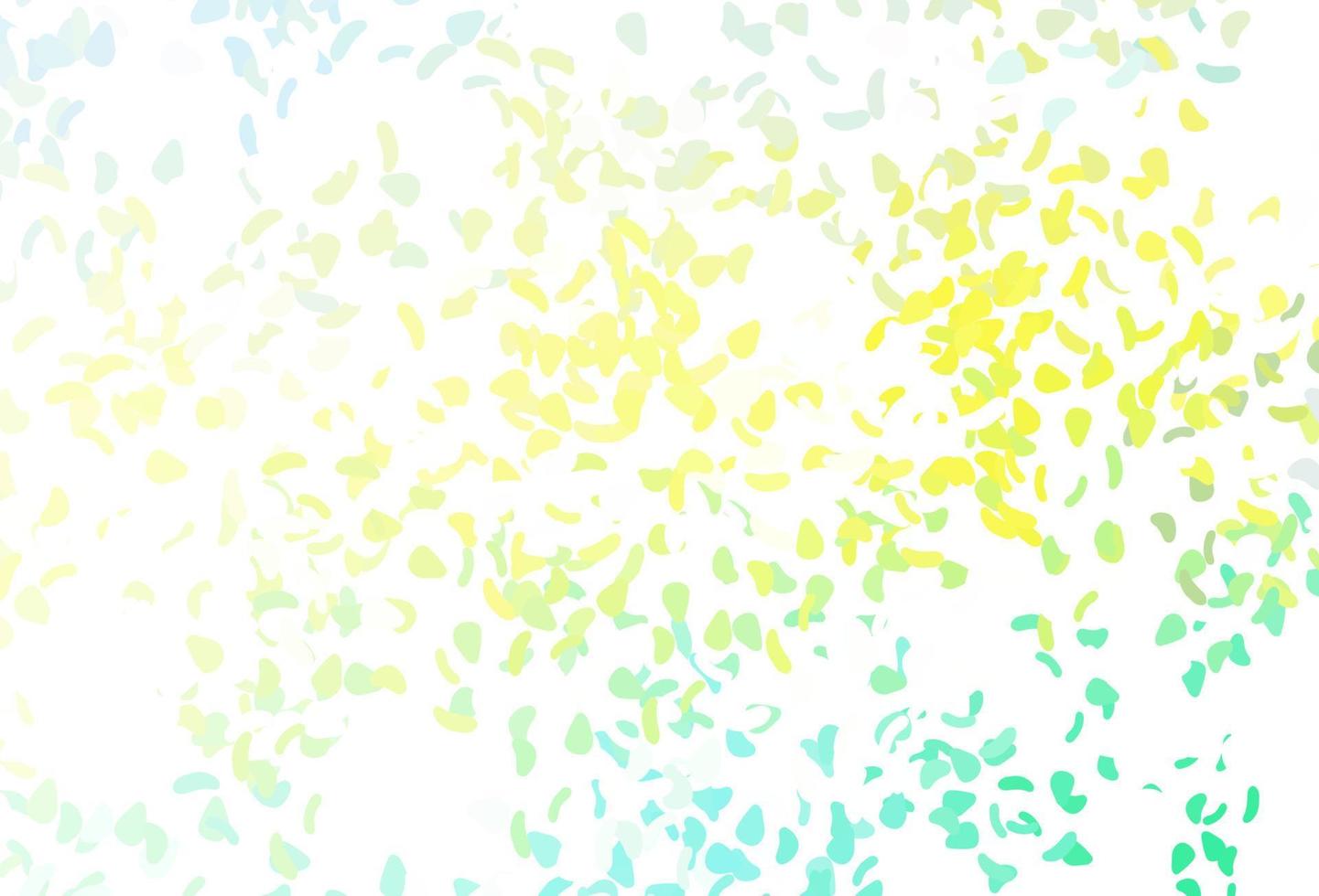 Light green, yellow vector backdrop with abstract shapes.
