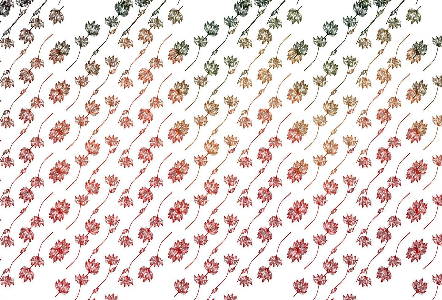 Light Green, Red vector sketch pattern.