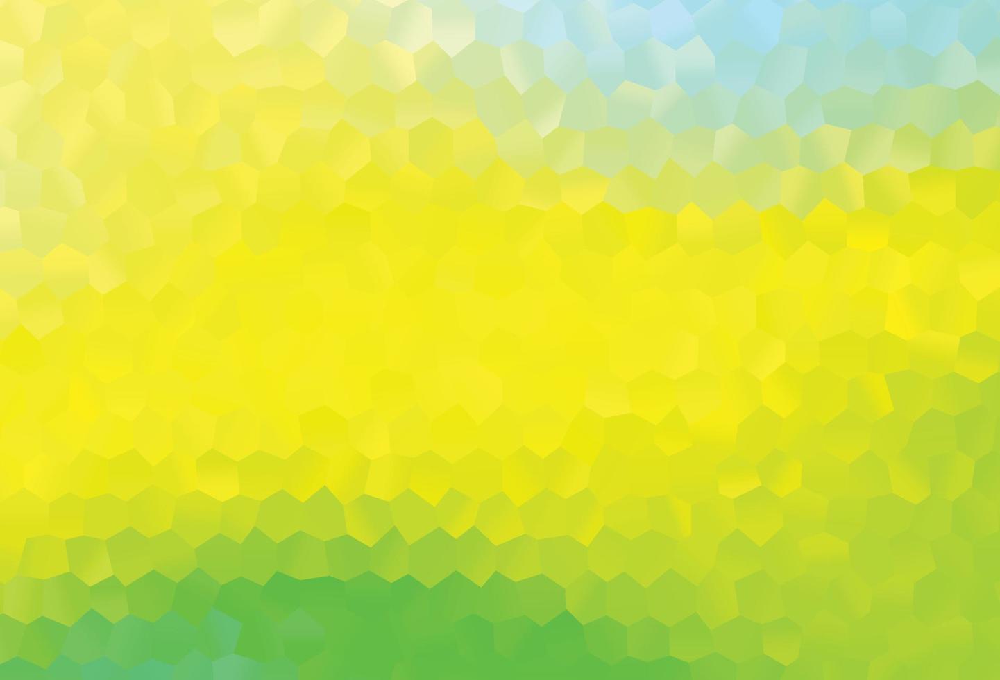 Light Green, Yellow vector cover with set of hexagons.