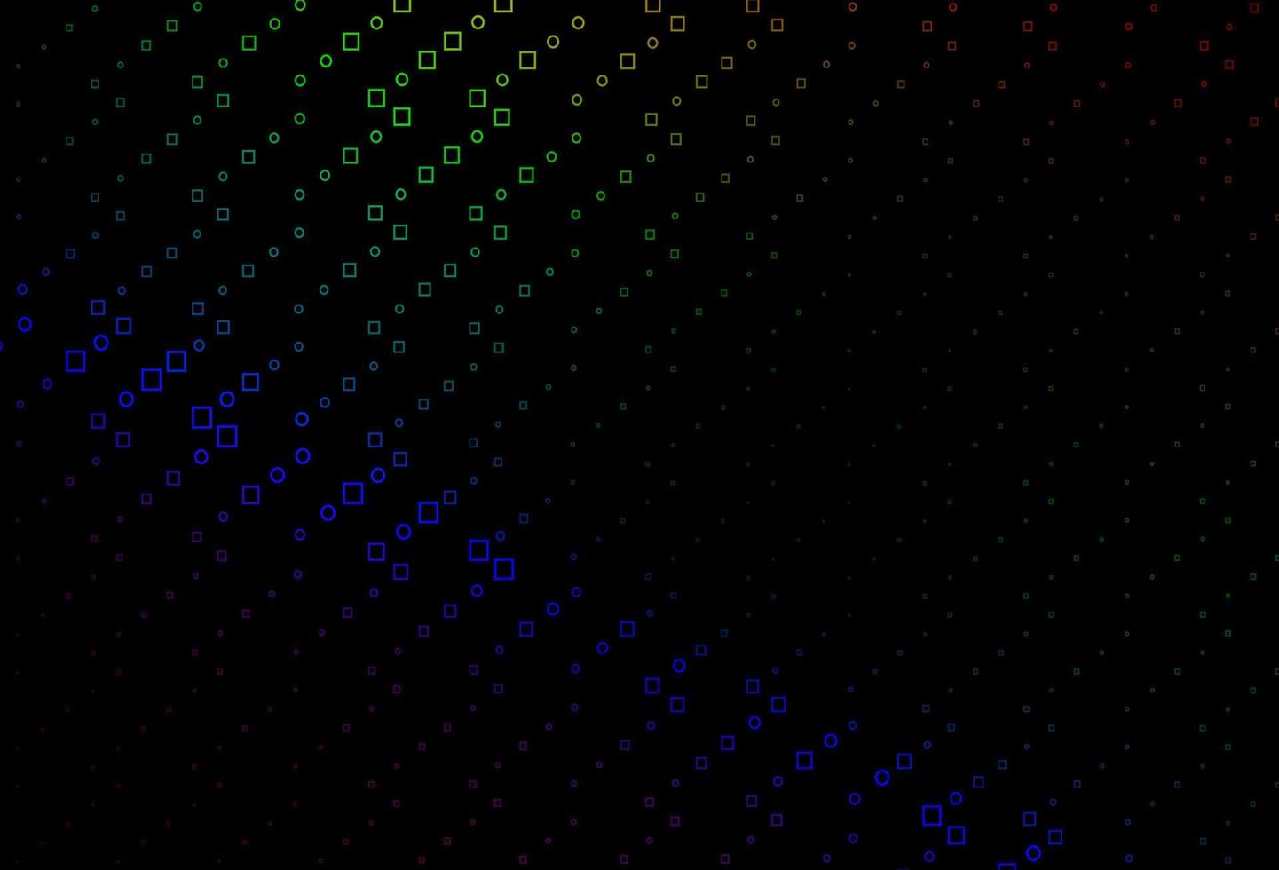 Dark Multicolor, Rainbow vector layout with rectangles, squares.