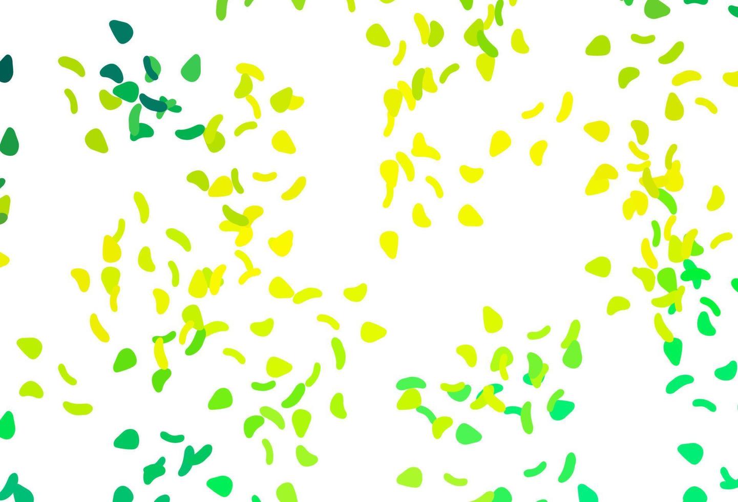 Light Green, Yellow vector pattern with chaotic shapes.