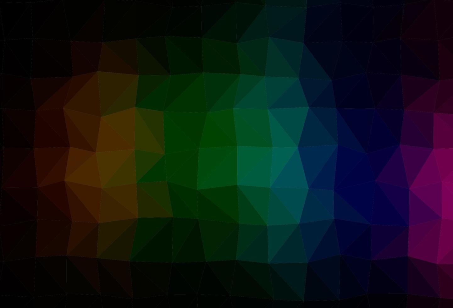 Dark Multicolor, Rainbow vector polygon abstract backdrop.