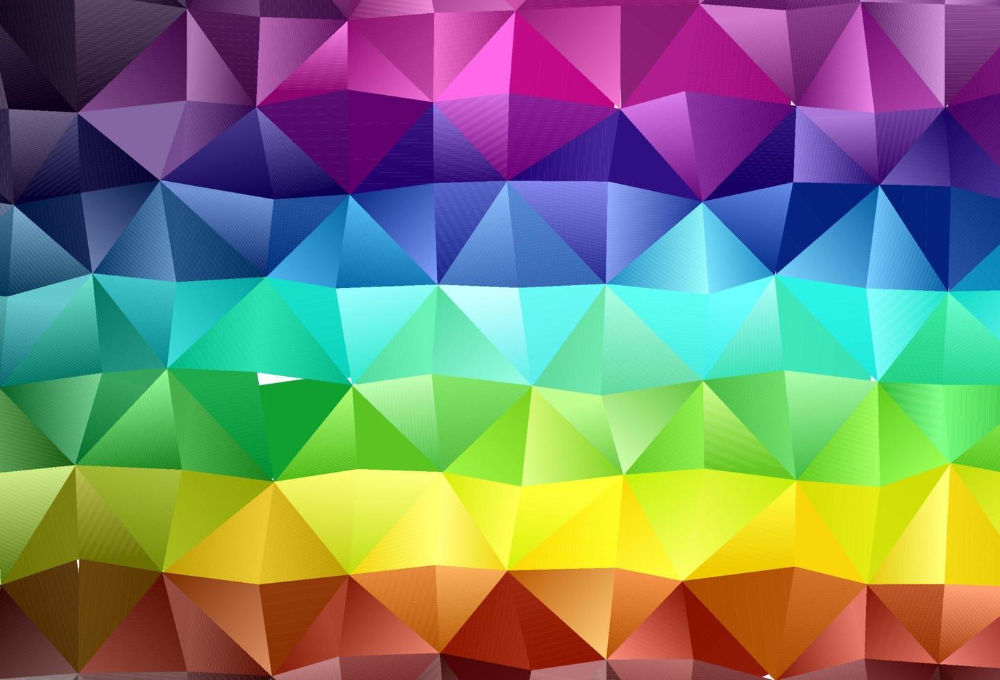 Dark Multicolor, Rainbow vector shining triangular background.