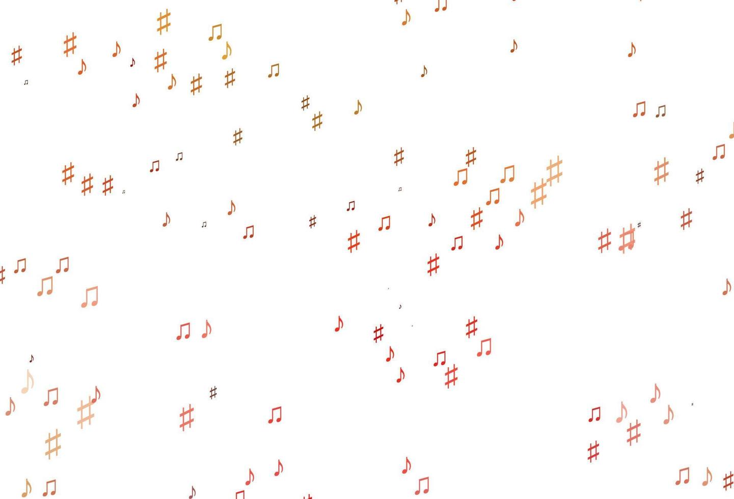 Light Green, Red vector texture with musical notes.