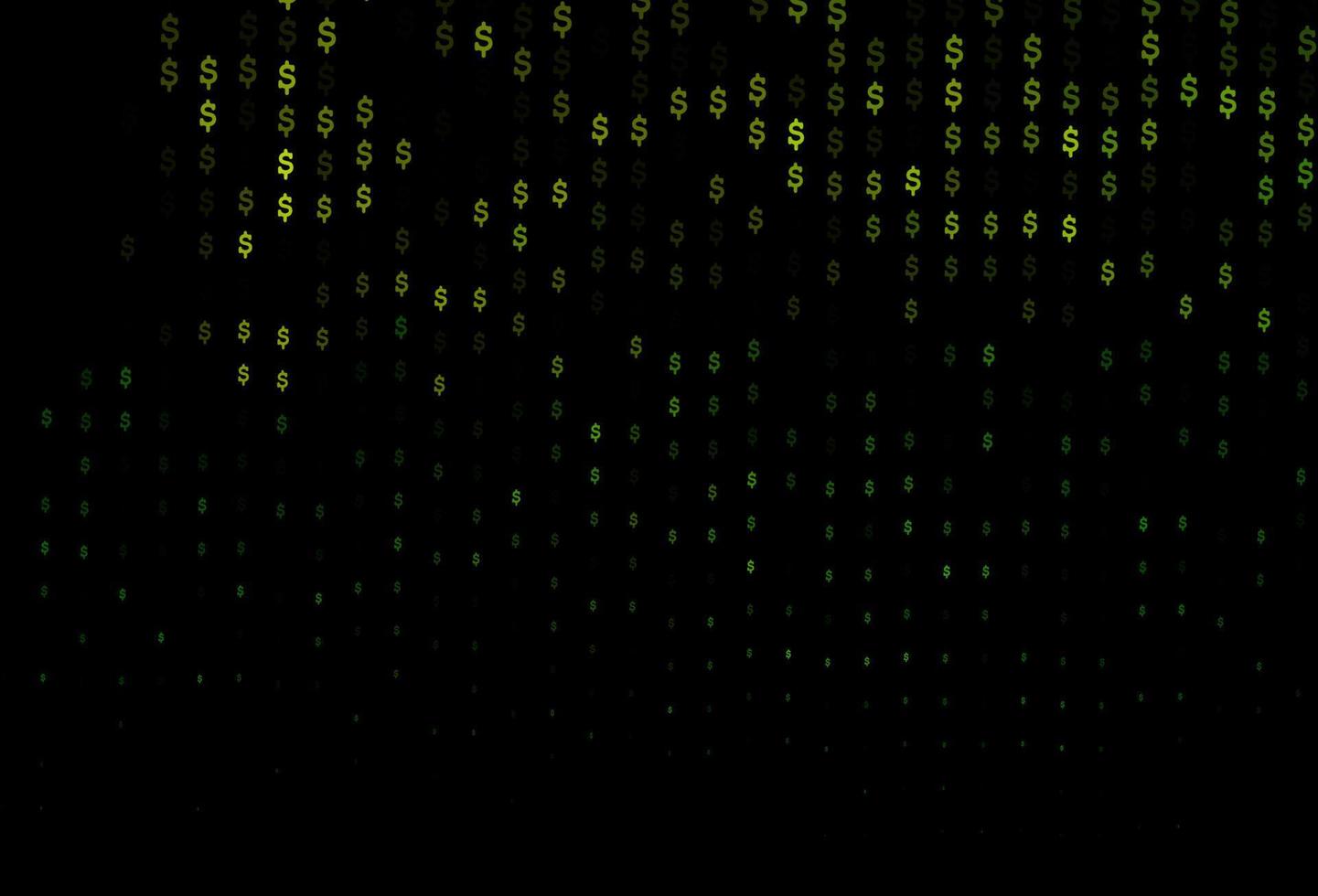 textura vectorial verde oscuro con símbolos financieros. vector