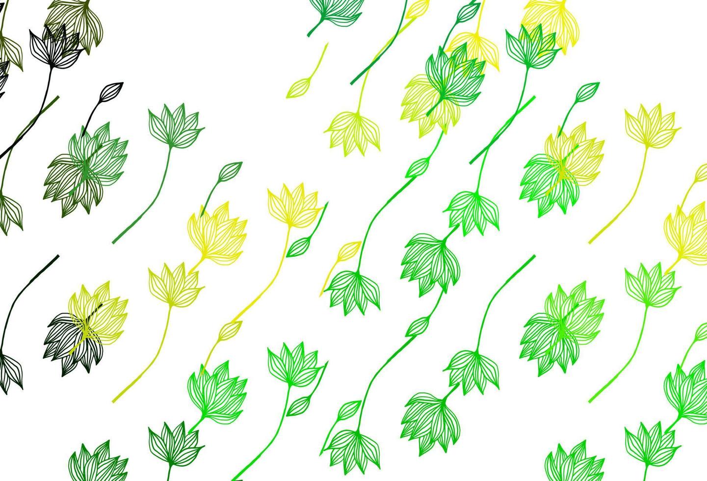 Light Green, Yellow vector hand painted pattern.