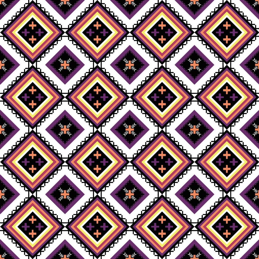 Colorful Geometric ethnic oriental pattern traditional Design for background,carpet,wallpaper,clothing,wrapping,Batik,fabric, vector illustration embroidery style