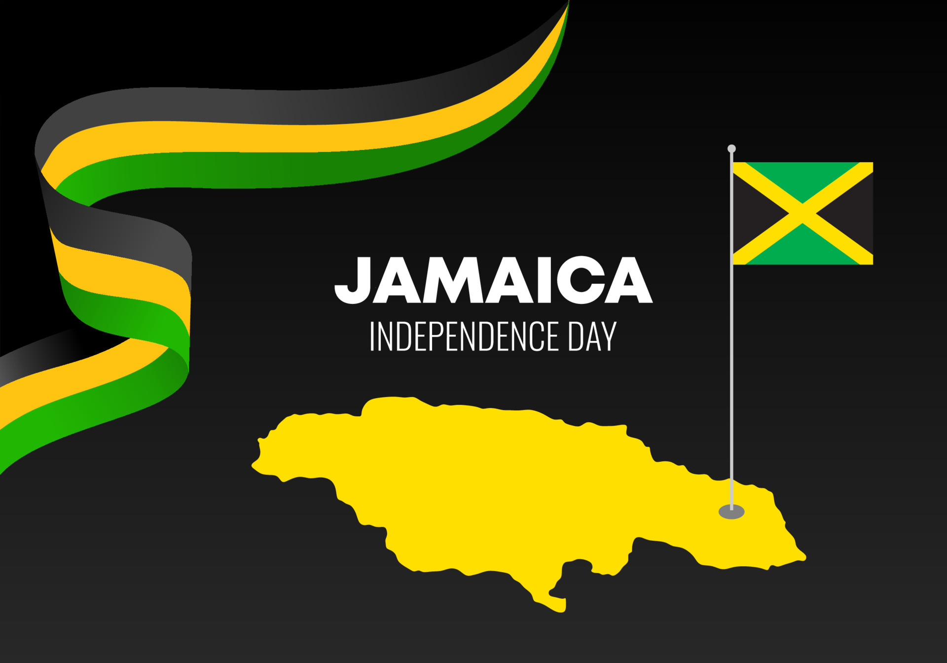 Jamaica Independence day background national celebration on august 6. 5908108 Vector Art at Vecteezy