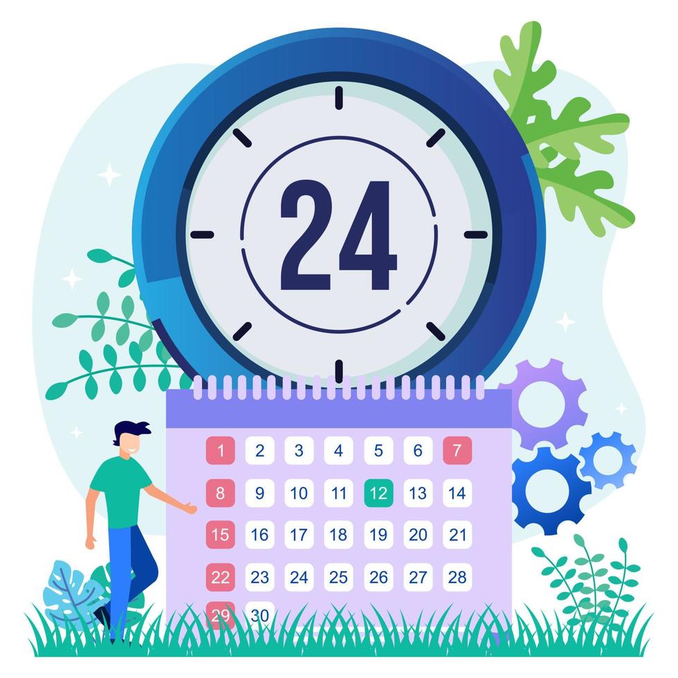 Illustration vector graphic cartoon character of project management