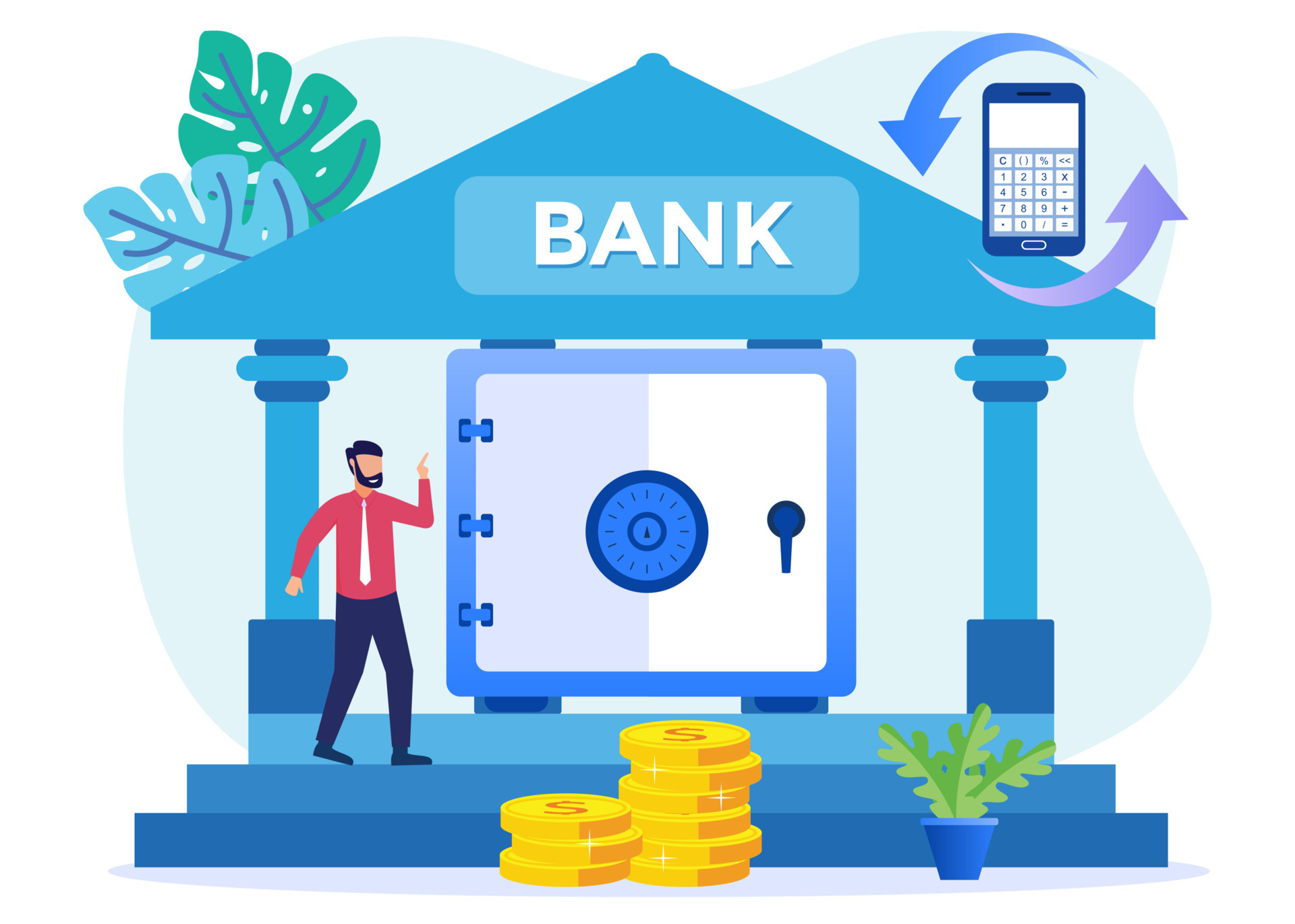 Illustration vector graphic cartoon character of bank 5908148 Vector Art at Vecteezy Illustration vector graphic cartoon character of bank 5908148 Vector Art at Vecteezy