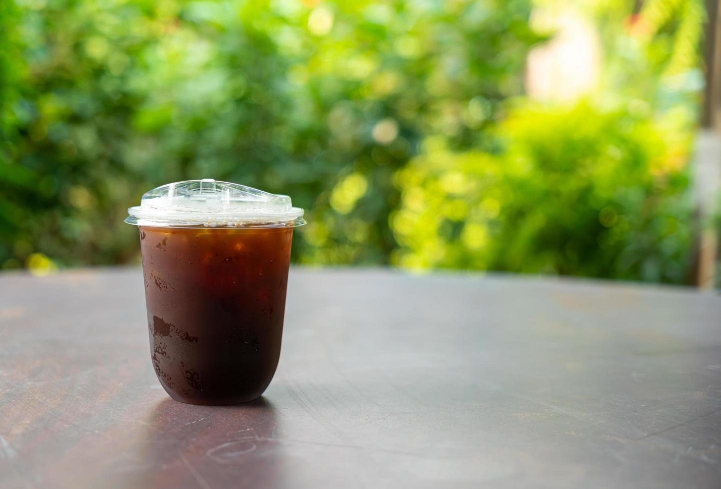 iced black coffee or americano coffee photo