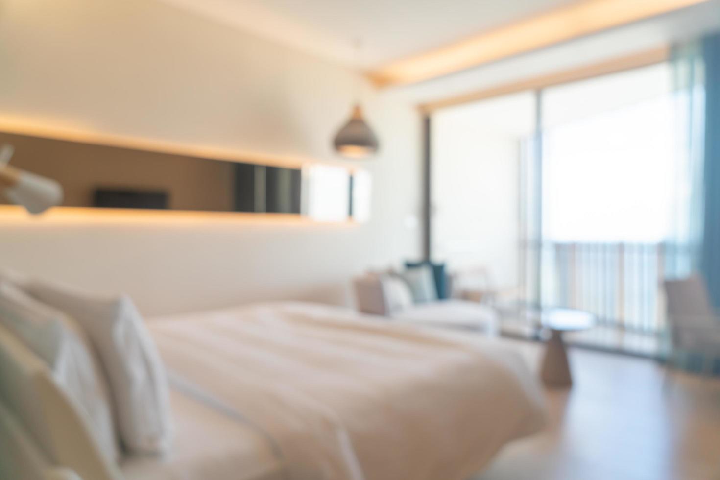 abstract blur luxury bedroom for background photo