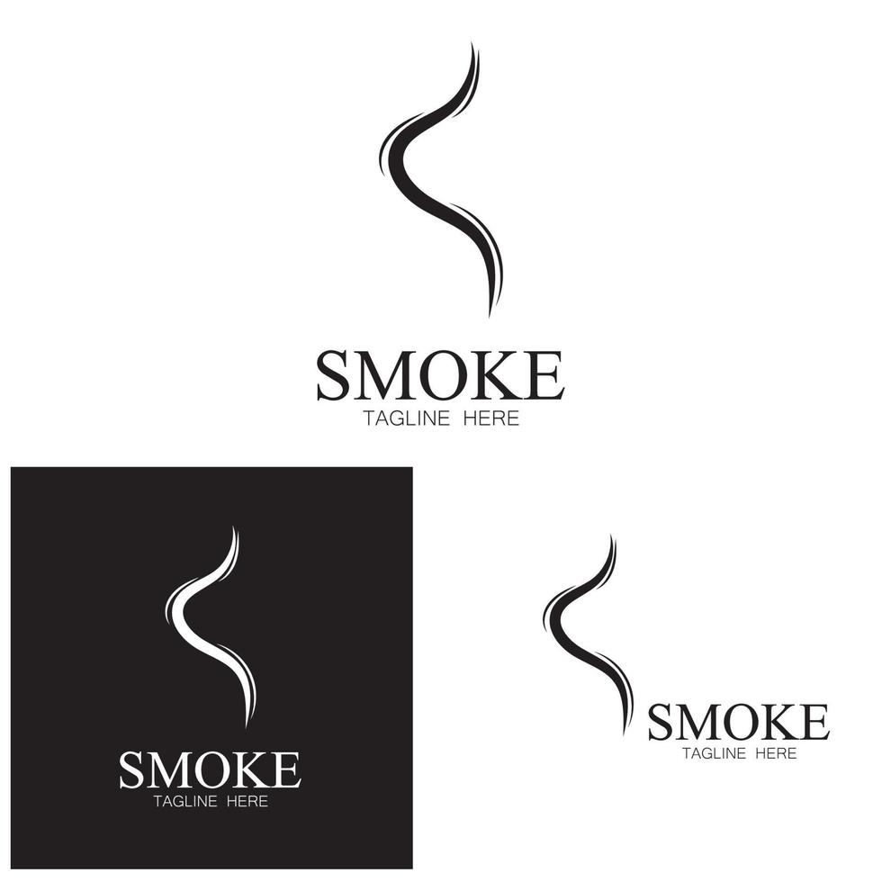 Smoke steam icon logo illustration isolated on white background Aroma vaporize icons. Smells vector line icon  hot aroma  stink or cooking steam symbols  smelling or vapor