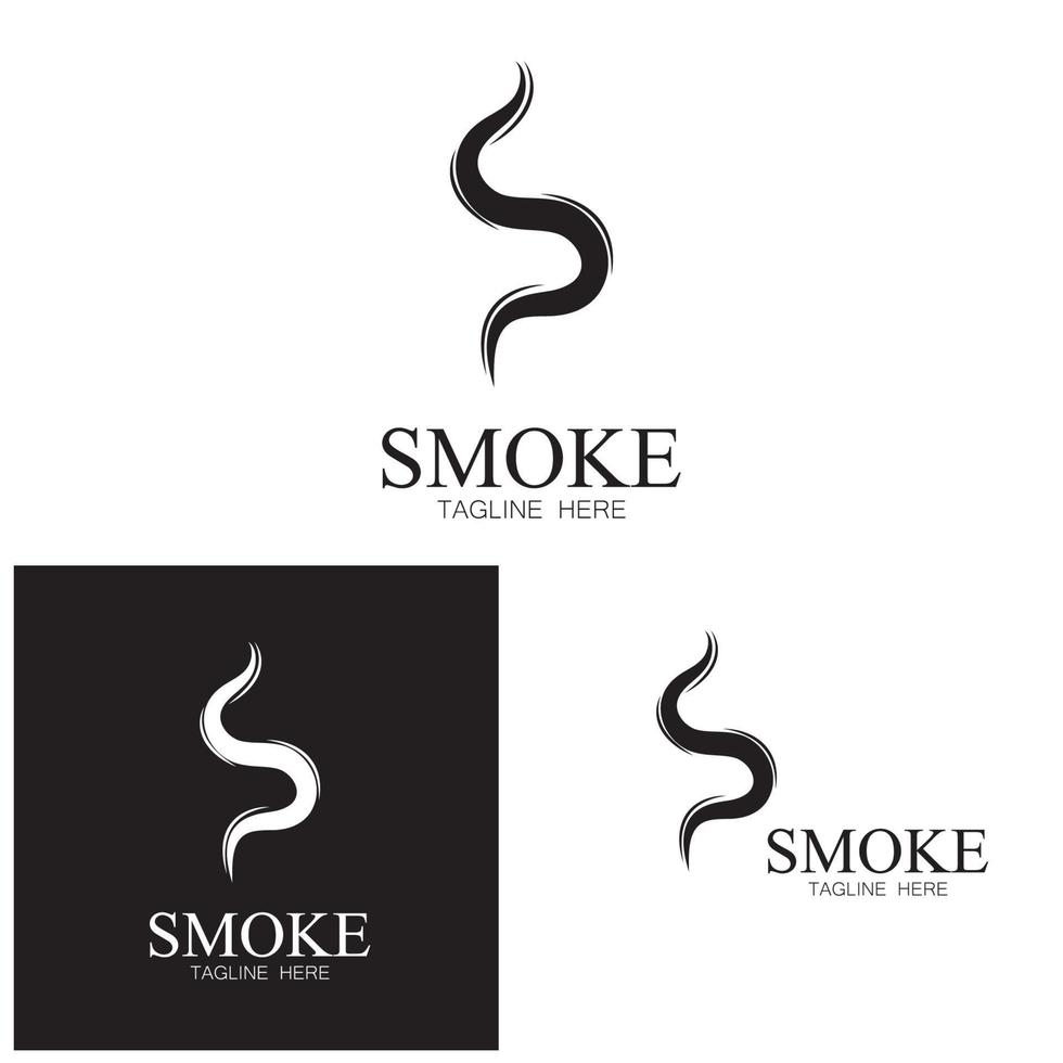 Smoke steam icon logo illustration isolated on white background Aroma vaporize icons. Smells vector line icon  hot aroma  stink or cooking steam symbols  smelling or vapor