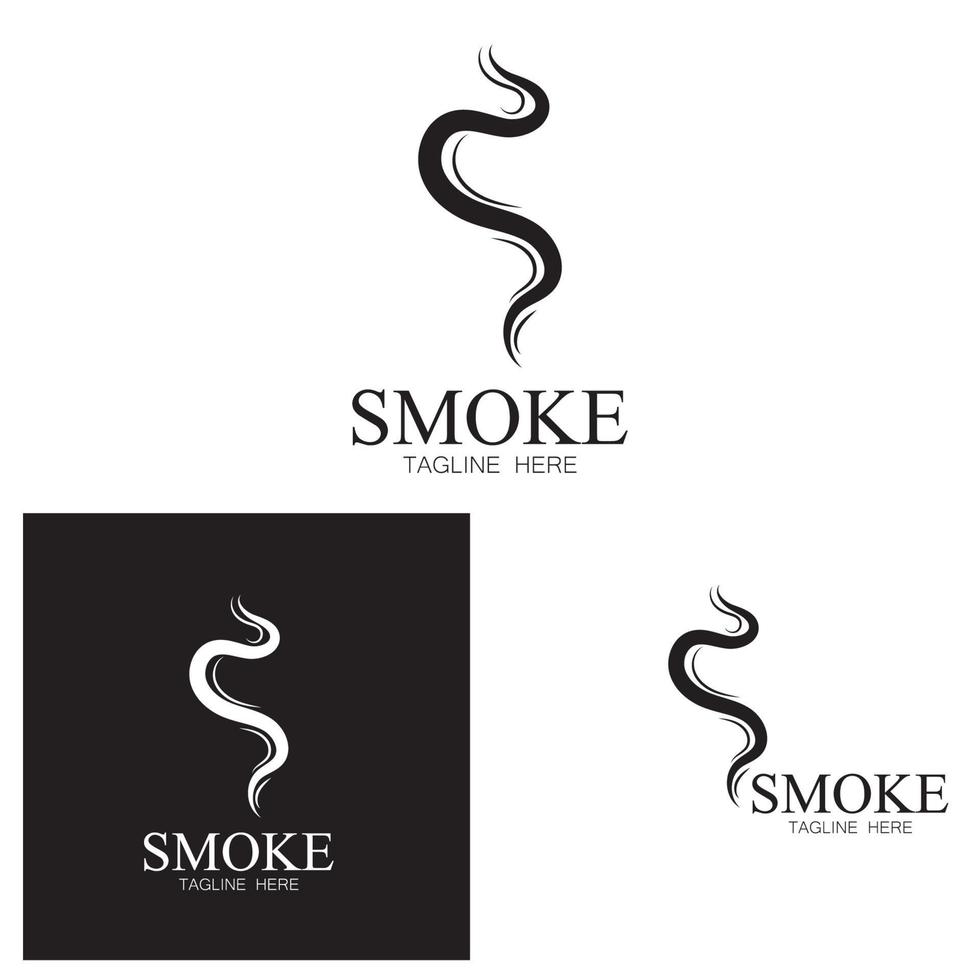 Smoke steam icon logo illustration isolated on white background Aroma vaporize icons. Smells vector line icon  hot aroma  stink or cooking steam symbols  smelling or vapor