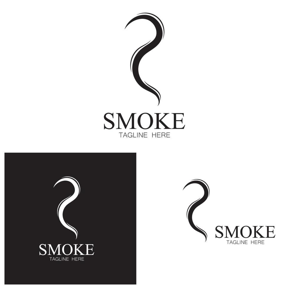 Smoke steam icon logo illustration isolated on white background Aroma vaporize icons. Smells vector line icon  hot aroma  stink or cooking steam symbols  smelling or vapor