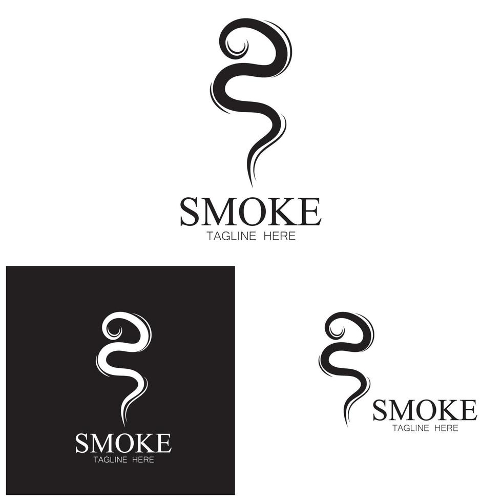 Smoke steam icon logo illustration isolated on white background Aroma vaporize icons. Smells vector line icon  hot aroma  stink or cooking steam symbols  smelling or vapor