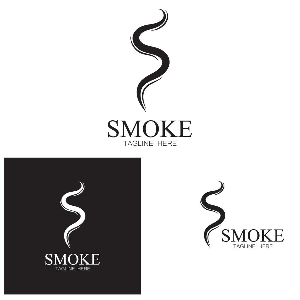 Smoke steam icon logo illustration isolated on white background Aroma vaporize icons. Smells vector line icon  hot aroma  stink or cooking steam symbols  smelling or vapor