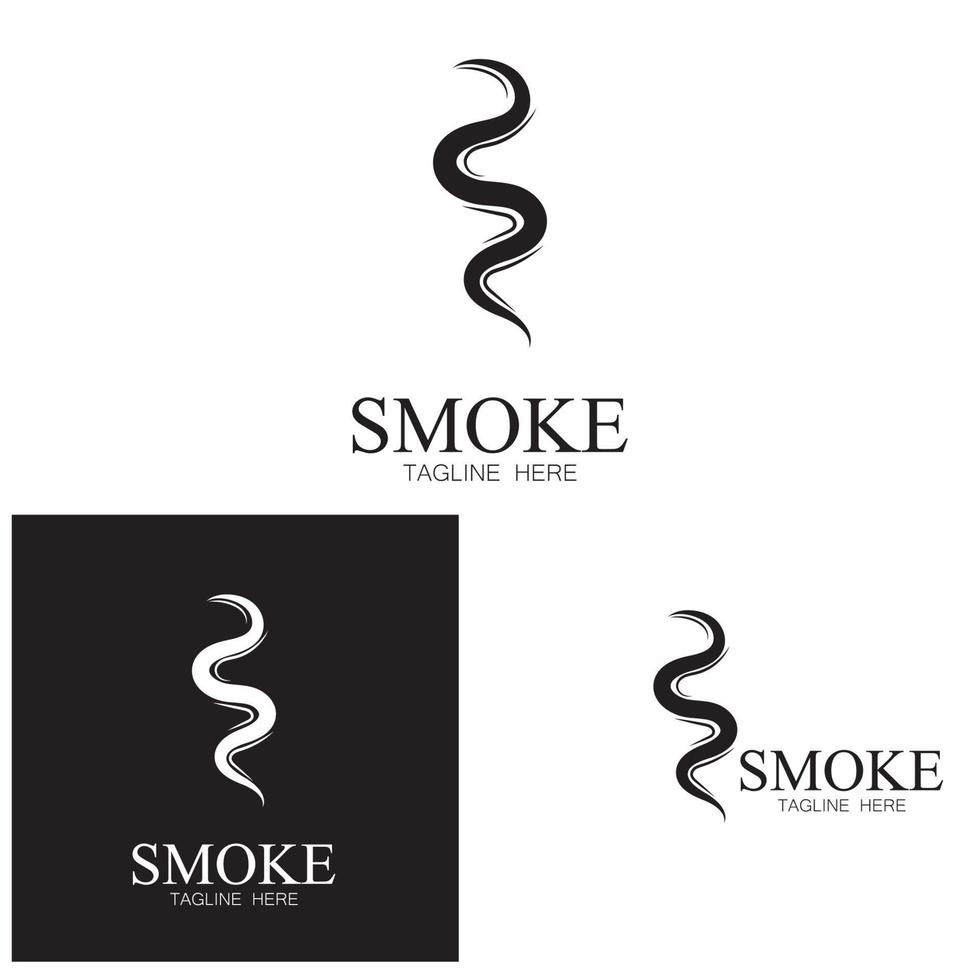 Smoke steam icon logo illustration isolated on white background Aroma vaporize icons. Smells vector line icon  hot aroma  stink or cooking steam symbols  smelling or vapor