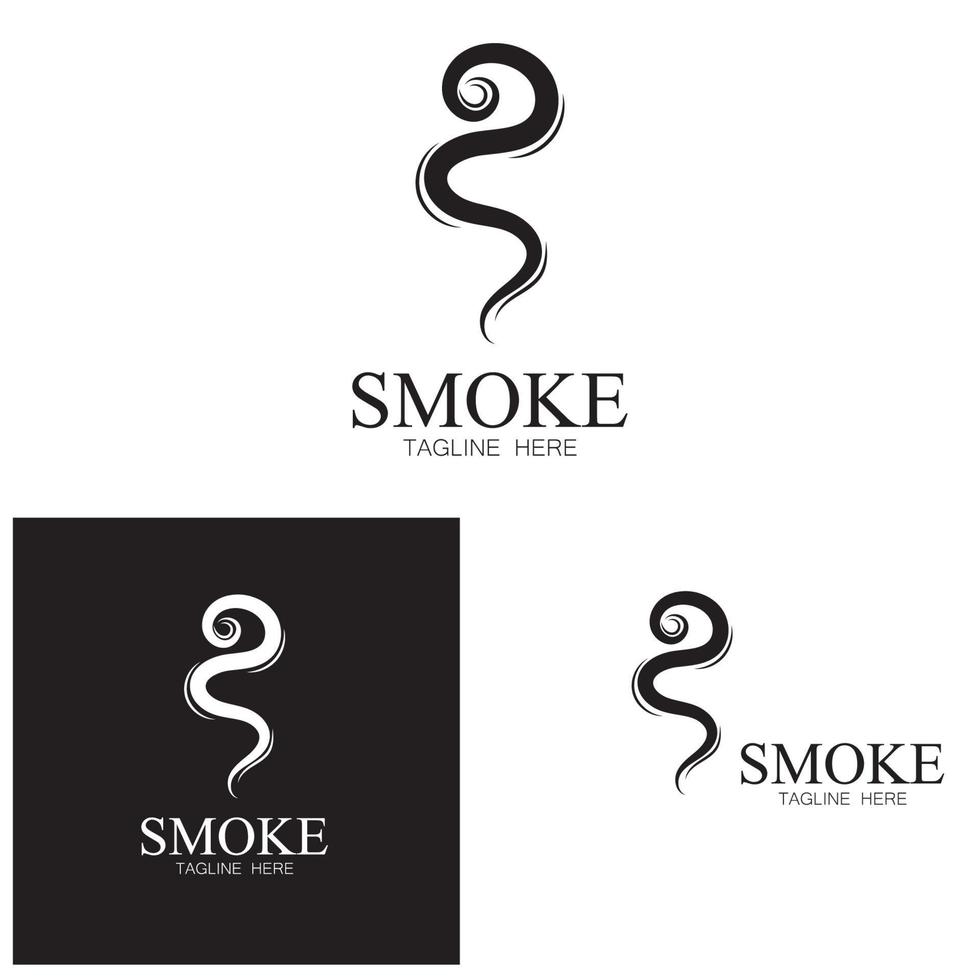 Smoke steam icon logo illustration isolated on white background Aroma vaporize icons. Smells vector line icon  hot aroma  stink or cooking steam symbols  smelling or vapor