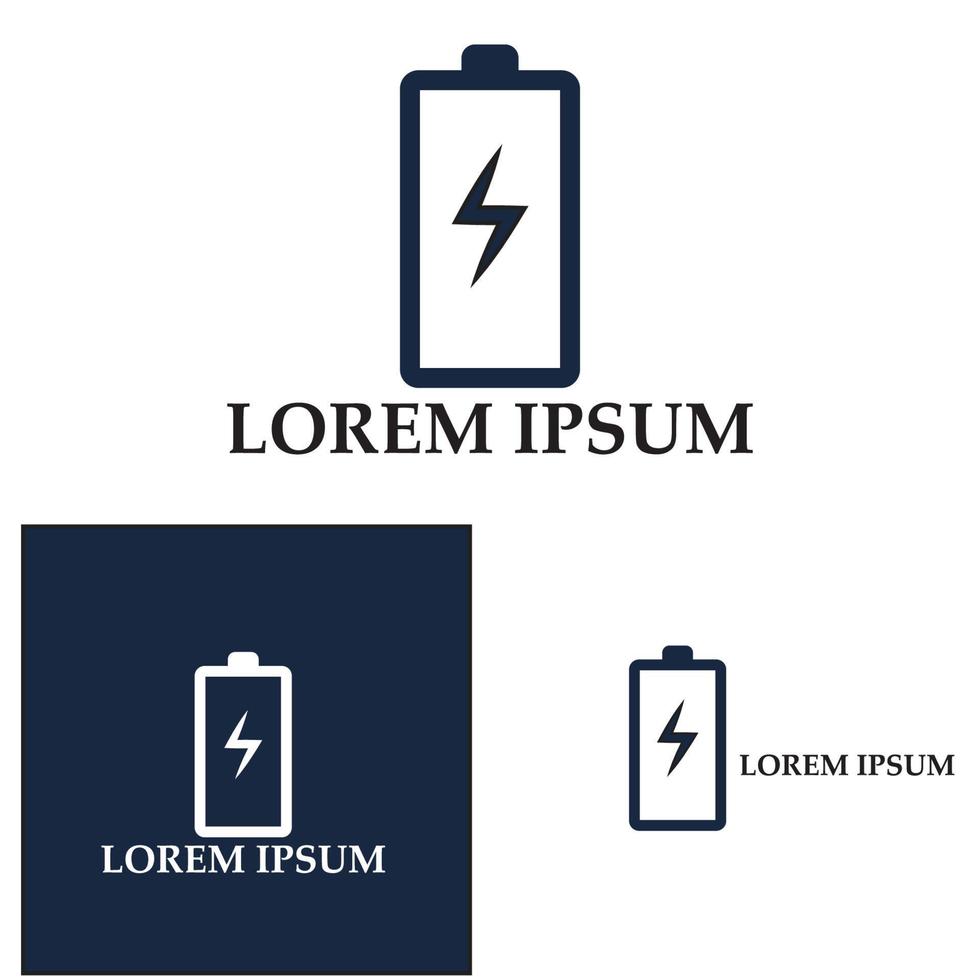 Power Battery Logo icon vector illustration Design Template.Battery Charging vector icon.Battery power and flash lightning bolt logo