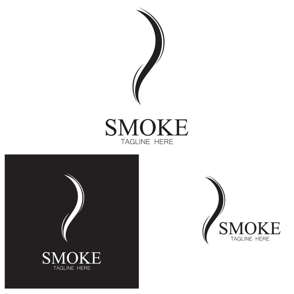 Smoke steam icon logo illustration isolated on white background Aroma vaporize icons. Smells vector line icon  hot aroma  stink or cooking steam symbols  smelling or vapor